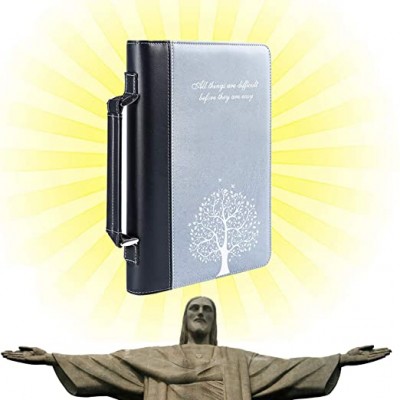 New come PU Leather Bible Book Cover Christian Bible Case with Handle for Men and Women