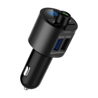 3.6A 2USB QC3.0 Mini Hand Free Fast FM Car Charger