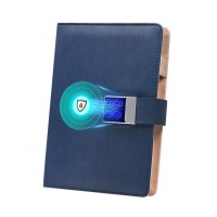 10000 Mah Power Bank Pu Leather Planner Notebook Diary Journal With Password Lock