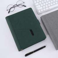 8000mAh Power Bank Diary Planner Note Book Green Wireless Charging Notebook With Powerbank and USB